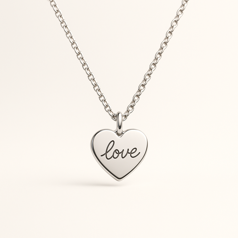 Enhance Your Jewelry Line with Dainty Romantic Necklaces: Personalized Engraving Charm and Stainless Steel Love Heart Designs for OEM/ODM Success