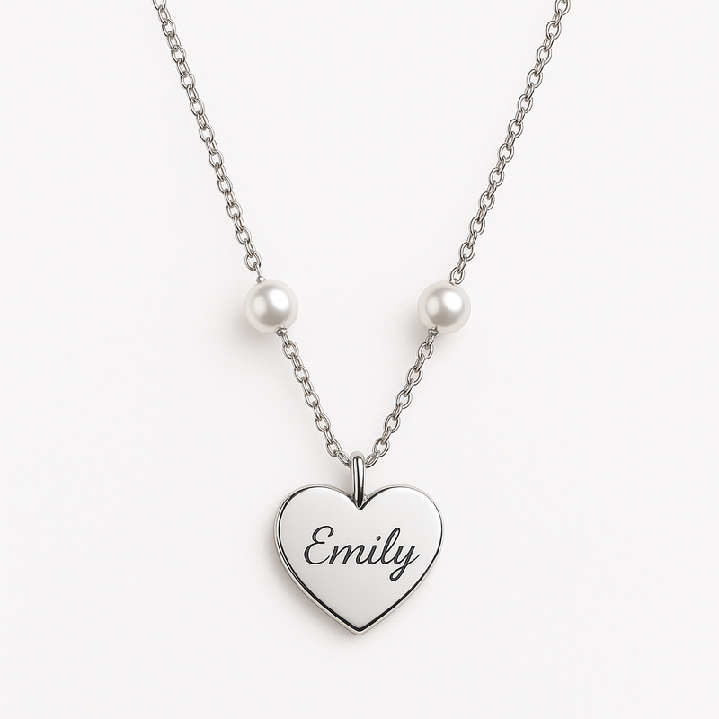 Discover the Beauty of Customization with Dainty Romantic Necklaces: Personalized Stainless Steel Charms & Pearl Love Heart Designs for Wholesale Business Growth