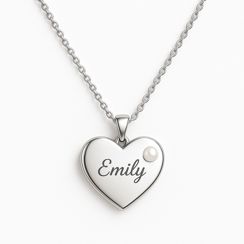 Boost Your Jewelry Business with Dainty Romantic Charm Necklaces, Personalized Engraving Heart Necklaces, and Stainless Steel Pearl Love Necklaces for Custom Wholesale Manufacturing