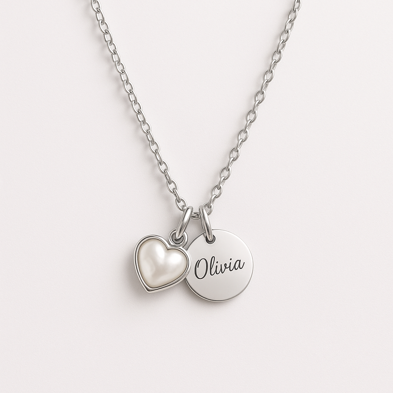 Dainty Romantic Necklace Trends: Personalized Engraving Charm and Stainless Steel Pearl Love Heart Necklace for Custom Jewelry Brands 6 Dainty Romantic Necklace Trends: Personalized Engraving Charm and Stainless Steel Pearl Love Heart Necklace for Custom Jewelry Brands