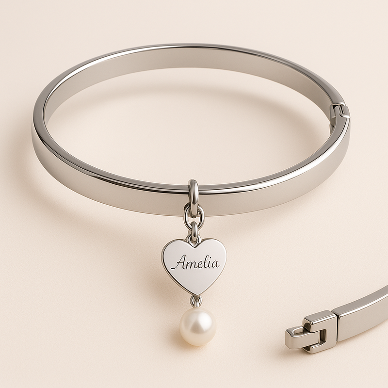 Boost Your Jewelry Business with a Dainty Heart Charm Bracelet, Personalized Pearl Love Bracelet, and Romantic Stainless Steel Engraved Bracelet: Customization and Quality at Wholesale Prices