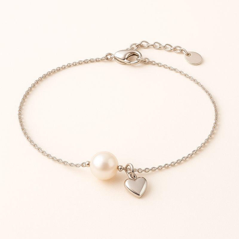 Boost Business Growth with Custom Dainty Romantic Bracelets: OEM/ODM Pearl Heart Charm Options