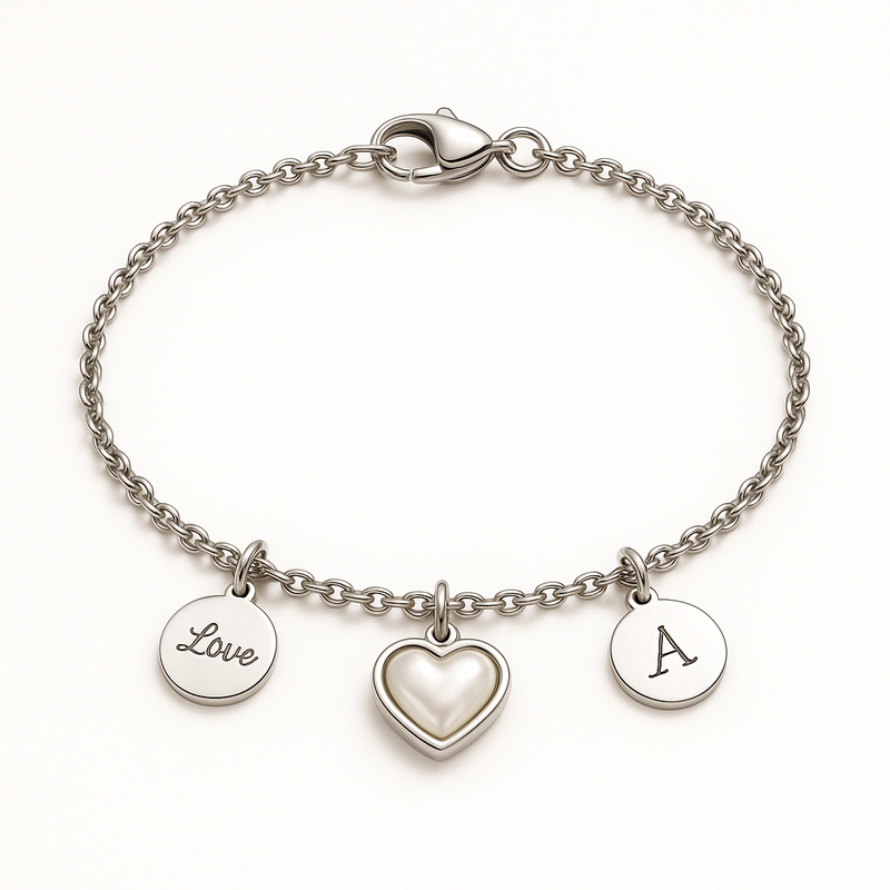 Boost Your Business with Customization: The Dainty Romantic Charm Bracelet, Personalized Stainless Steel Love Bracelet, and Engraved Pearl Heart Bracelet for Wholesale Success 2 Boost Your Business with Customization: The Dainty Romantic Charm Bracelet, Personalized Stainless Steel Love Bracelet, and Engraved Pearl Heart Bracelet for Wholesale Success