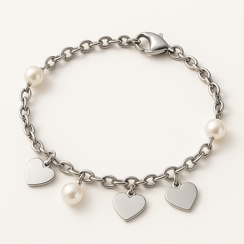 Unlocking the Business Potential of Dainty Romantic Pearl Charm Bracelets: Customization, Quality Control, and Market Trends for Personalized Stainless Steel Love and Engraved Heart Charm Bracelets