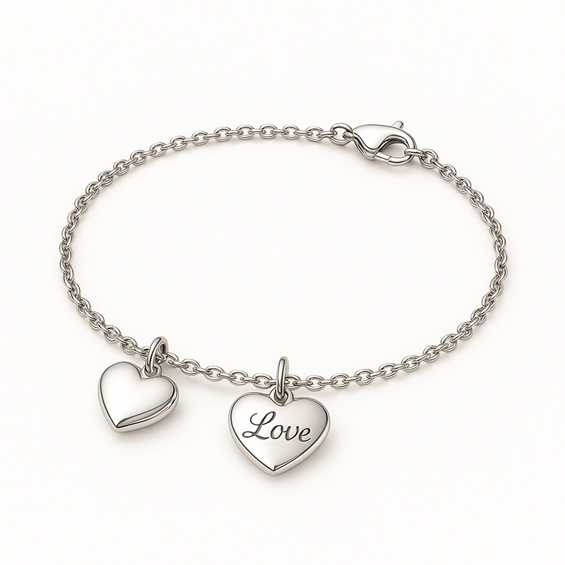 Enhance Your Jewelry Brand with Dainty Romantic Bracelets: Custom Stainless Steel Love Heart Charms & Engraving Options for OEM/ODM Clients 9 Enhance Your Jewelry Brand with Dainty Romantic Bracelets: Custom Stainless Steel Love Heart Charms & Engraving Options for OEM/ODM Clients