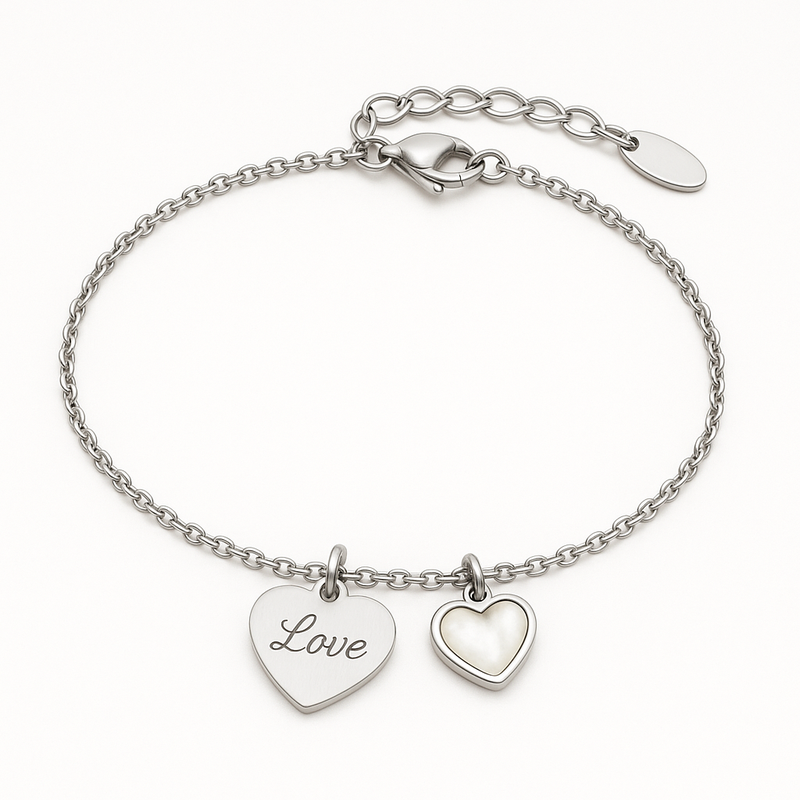 Enhance Your Brand with Dainty Romantic Stainless Steel Personalized Bracelets: The Future of Custom Love Heart Charm Jewelry & Engraved Pearl Heart Charm Bracelets