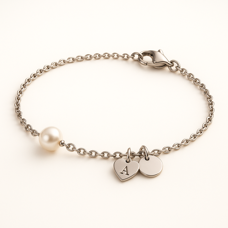 Dainty Romantic Charm Bracelet: The Rising Trend of Personalized Pearl Love Bracelets and Stainless Steel Engraved Heart Bracelets in OEM Jewelry Manufacturing