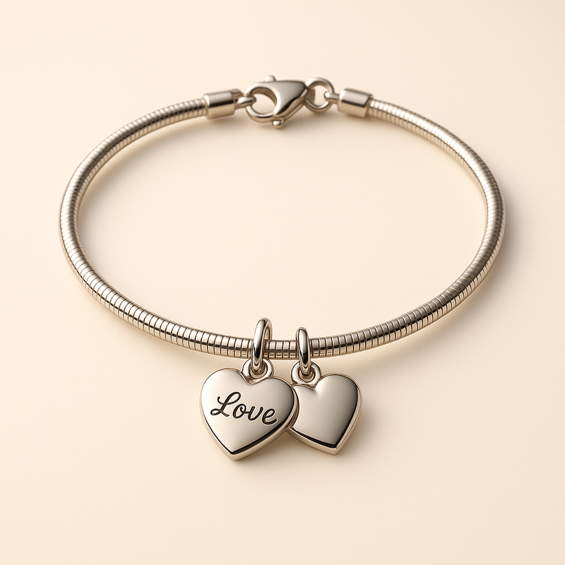 Discover the Allure of Dainty Romantic Bracelets: Customizable Stainless Steel Love Heart Charms for Business Growth