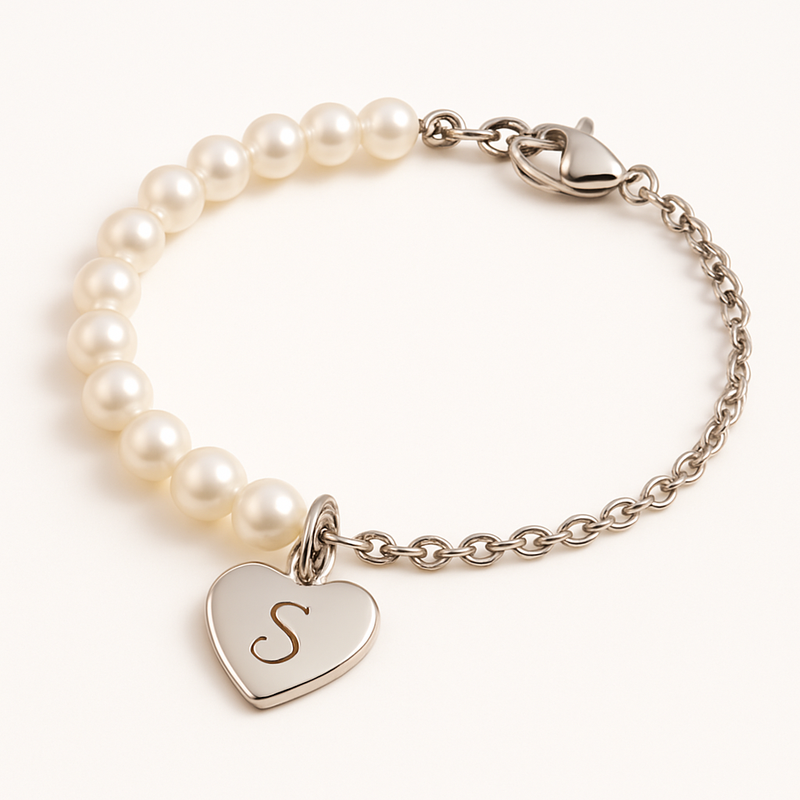 Discover the Power of Customization: Dainty Personalized Heart Bracelet, Romantic Pearl Charm Bracelet, and Stainless Steel Engraving Love Bracelet for Your Jewelry Brand 2 Discover the Power of Customization: Dainty Personalized Heart Bracelet, Romantic Pearl Charm Bracelet, and Stainless Steel Engraving Love Bracelet for Your Jewelry Brand