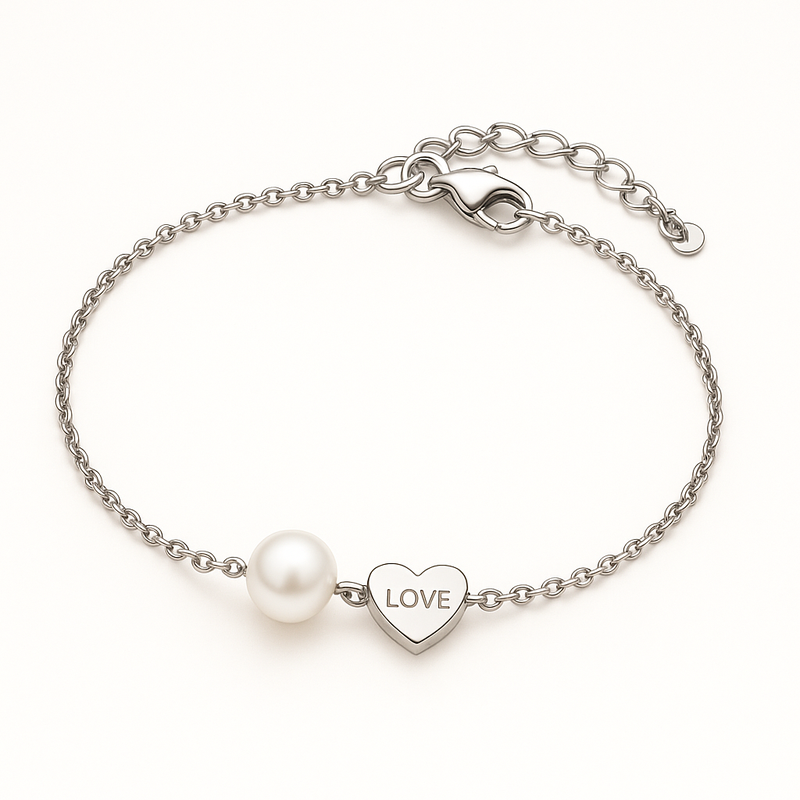 Enhance Your Jewelry Line with Dainty Romantic Charm Bracelets: Customizable Stainless Steel & Pearl Love Heart Designs 2 Enhance Your Jewelry Line with Dainty Romantic Charm Bracelets: Customizable Stainless Steel & Pearl Love Heart Designs