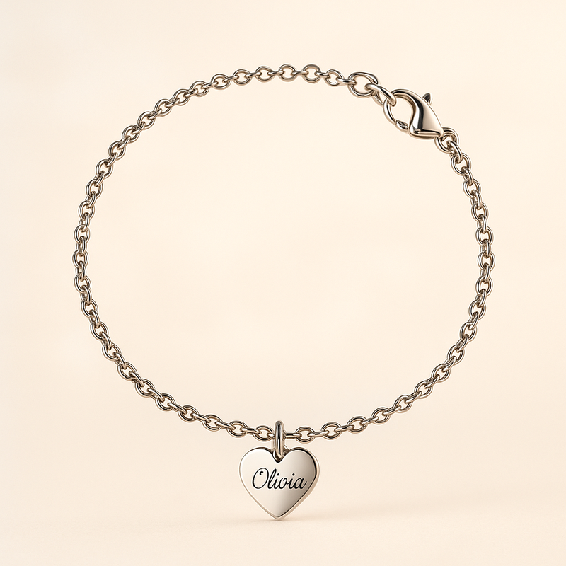 Enhance Your Jewelry Business with Dainty Romantic Bracelets: Personalized Engraving and Stainless Steel Heart Charm Designs 9 Enhance Your Jewelry Business with Dainty Romantic Bracelets: Personalized Engraving and Stainless Steel Heart Charm Designs