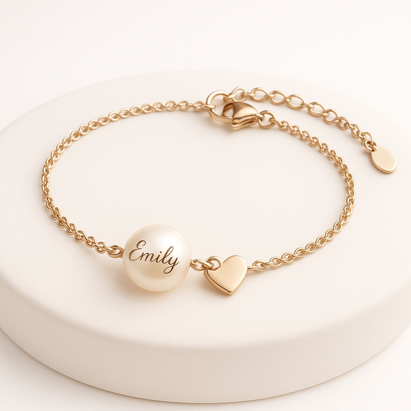 Boost Your Jewelry Brand with Dainty Romantic Charm Bracelets: Personalized Stainless Steel & Engraved Pearl Love Heart Options 8 Boost Your Jewelry Brand with Dainty Romantic Charm Bracelets: Personalized Stainless Steel & Engraved Pearl Love Heart Options