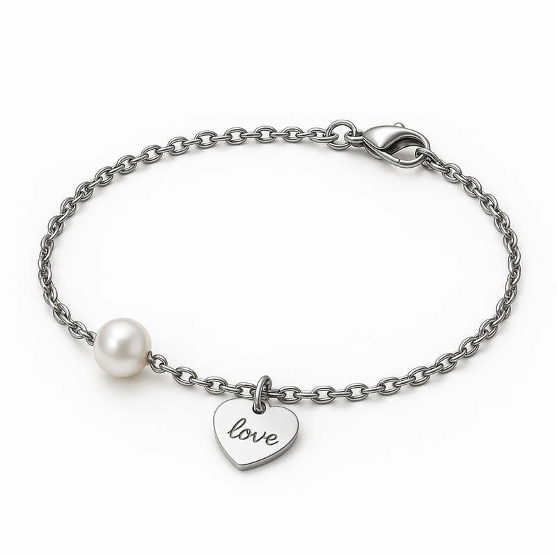 Boost Your Business with Dainty Romantic Charm Bracelets, Personalized Engraving Pearl Bracelets, and Stainless Steel Love Heart Bracelets