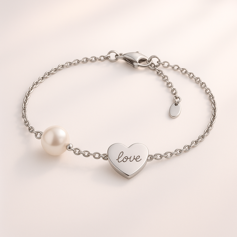 How a Dainty Romantic Charm Bracelet, Personalized Engraving Pearl Bracelet, and Stainless Steel Love Heart Bracelet Can Boost Your Jewelry Brand's Appeal