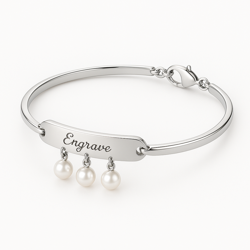 Discover the Beauty of Dainty Romantic Bracelets: Customizable Stainless Steel Pearl Charm Designs for Wholesale