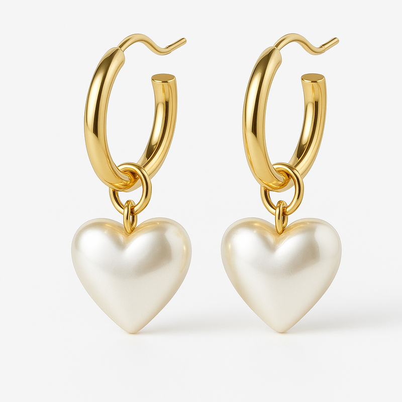 Trendy Personalized Pearl Heart Earrings: A Guide to Custom Gold Hoop Earrings and Waterproof Stainless Steel Heart Charms for OEM/ODM Jewelry Manufacturing