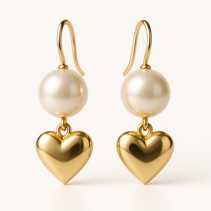 Custom Pearl Heart Charm Earrings: A Trendy and Durable Choice for Your Wholesale Jewelry Collection