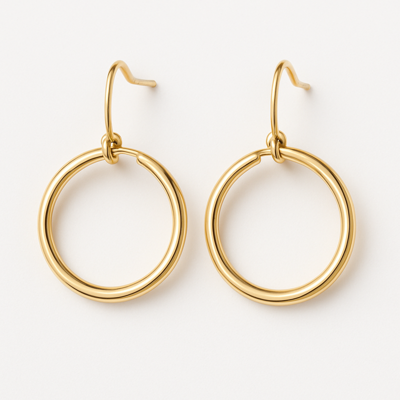 Trendy Dainty Gold Hoop Earrings: A Customizable, Waterproof Stainless Steel Jewelry Solution for Business Growth