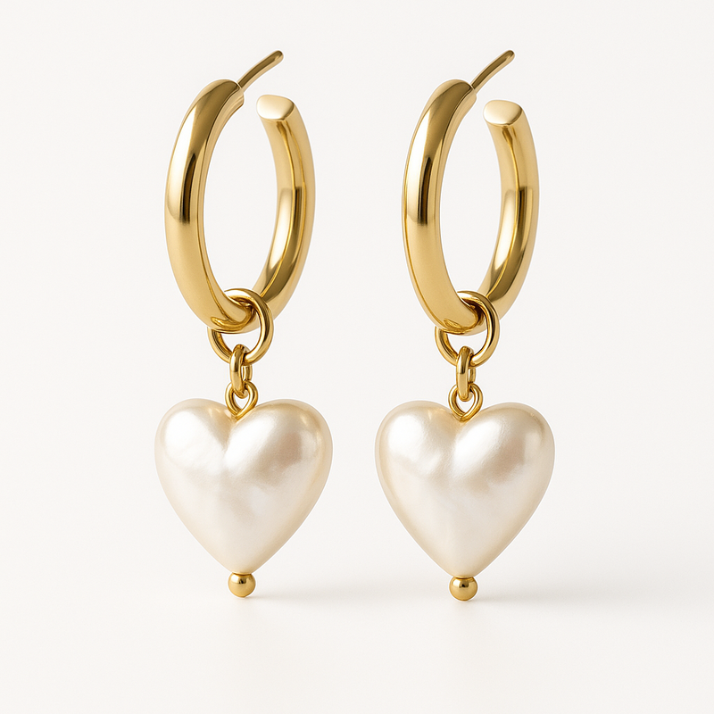 Trendy Personalized Pearl Heart Earrings, Custom Waterproof Gold Hoop Earrings, and Dainty Stainless Steel Charm Earrings: A Guide for Jewelry Manufacturers Seeking Customization and Quality Control