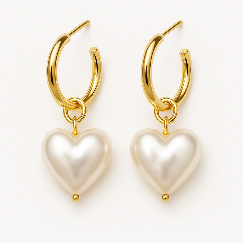 Trendy Custom Pearl Heart Earrings and Personalized Waterproof Stainless Steel Earrings: The Future of Dainty Gold Hoop Earrings in Wholesale Jewelry
