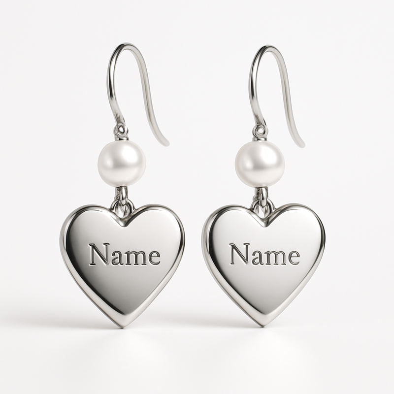 Trendy Personalized Pearl Heart Earrings: A Rising Star in Custom Stainless Steel Jewelry Manufacturing