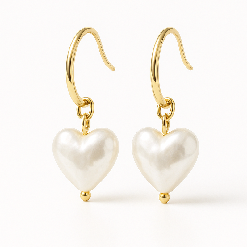 Trendy Custom Pearl Heart Earrings, Dainty Gold Hoop Earrings, and Waterproof Stainless Steel Charm Earrings: Elevating Your Jewelry Line with Customization and Durability