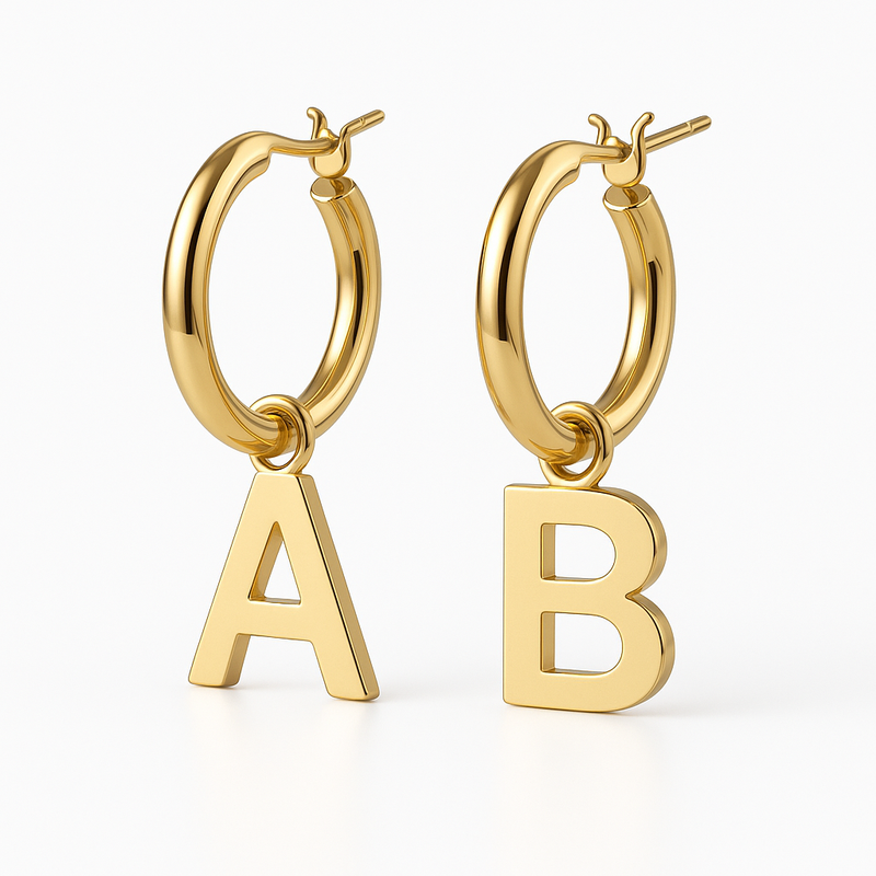 Trendy Personalized Gold Hoop Earrings: Custom Designs & Waterproof Stainless Steel for Scalable Jewelry Business Growth