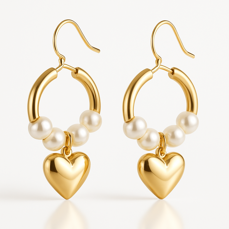 Trendy Personalized Pearl Earrings, Custom Gold Hoop Earrings, and Waterproof Stainless Steel Heart Charm Earrings: Key Custom Jewelry Trends for B2B Clients