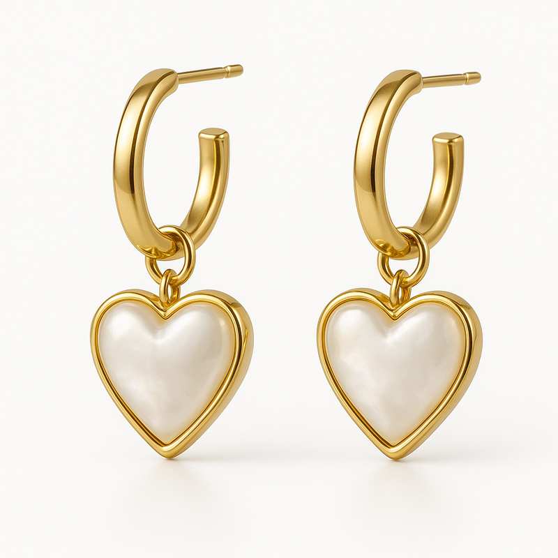 Trendy Personalized Pearl Heart Earrings, Custom Gold Hoop Earrings, and Waterproof Stainless Steel Charm Earrings: The Future of OEM/ODM Jewelry Manufacturing