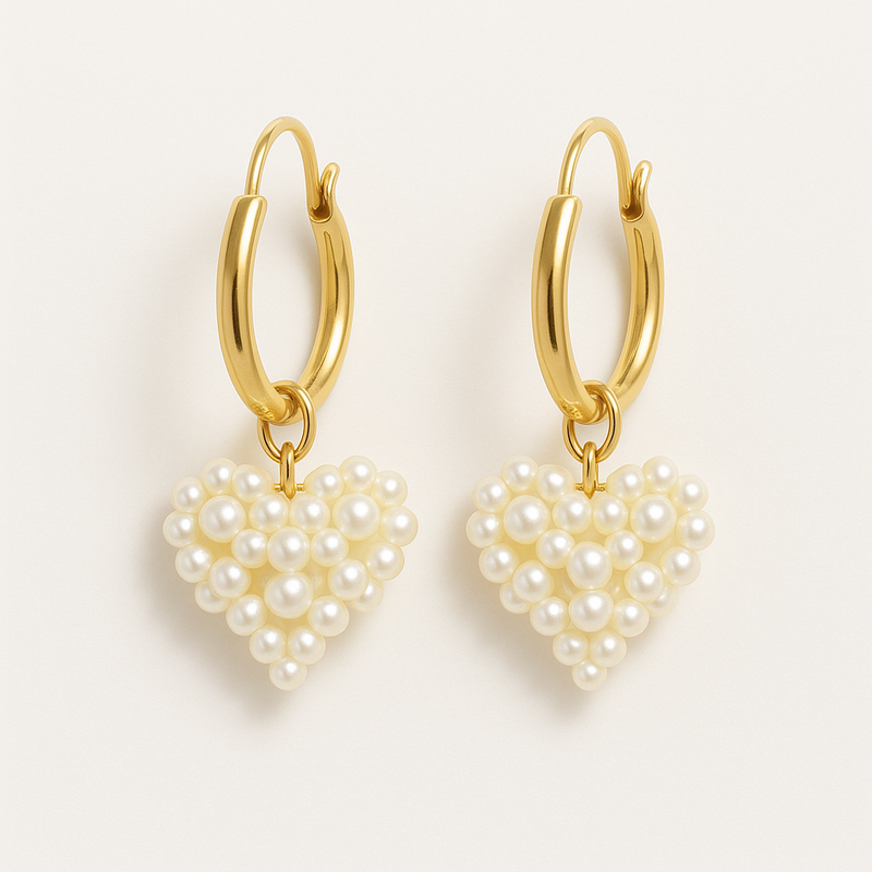 Trendy Dainty Pearl Heart Earrings, Custom Gold Hoop Earrings, and Waterproof Stainless Steel Earrings: The Future of Jewelry Manufacturing for Wholesale Clients