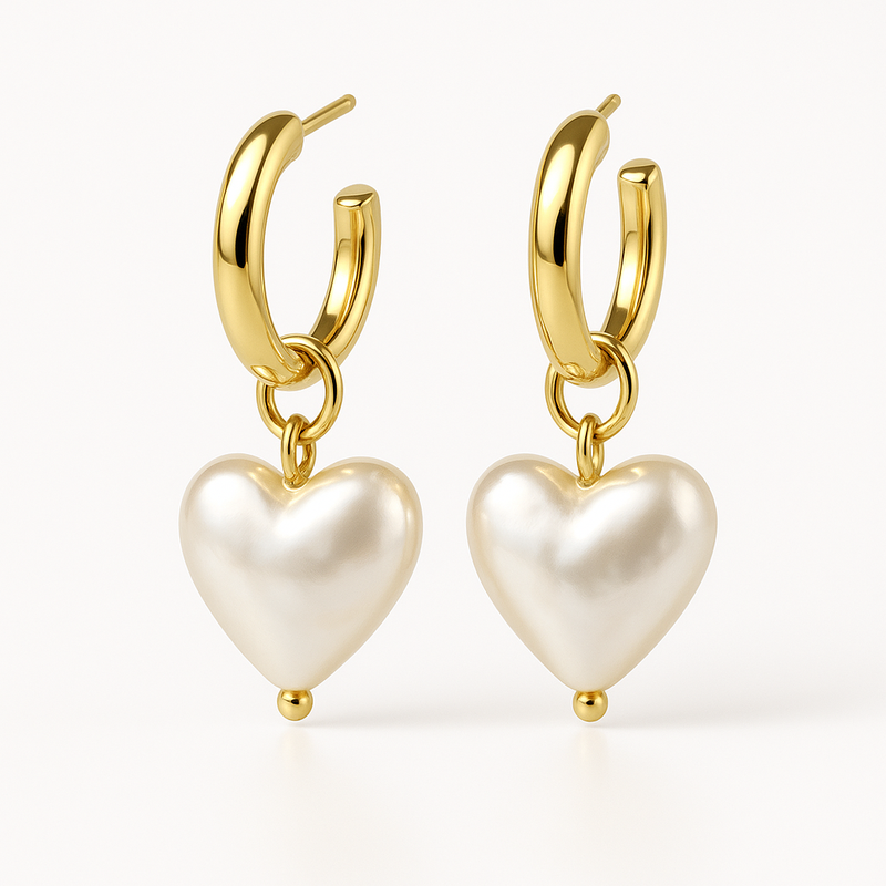 Trendy Personalized Pearl Heart Earrings, Custom Gold Hoop Earrings, and Waterproof Stainless Steel Charm Earrings: Unlocking Business Growth with Quality Custom Jewelry Manufacturing