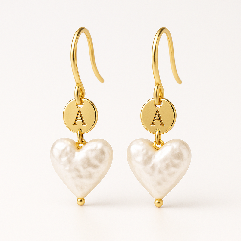 Trendy Personalized Pearl Heart Earrings, Custom Waterproof Gold Hoop Earrings, and Stainless Steel Dainty Heart Charm Earrings: The Future of Wholesale Jewelry Manufacturing