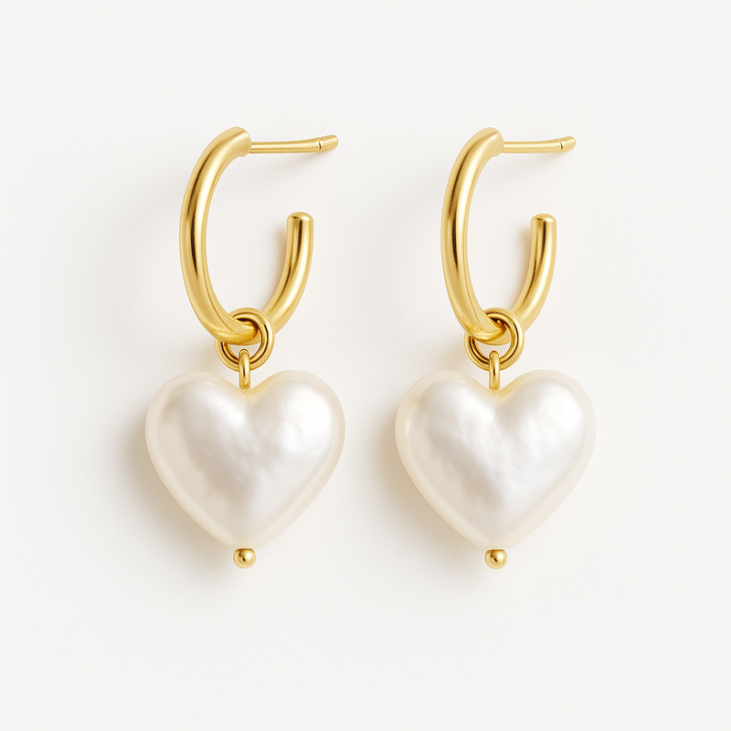 Trendy Dainty Pearl Heart Earrings: Customization, Durability, and Wholesale Options for Personalized Gold and Waterproof Stainless Steel Hoop Earrings