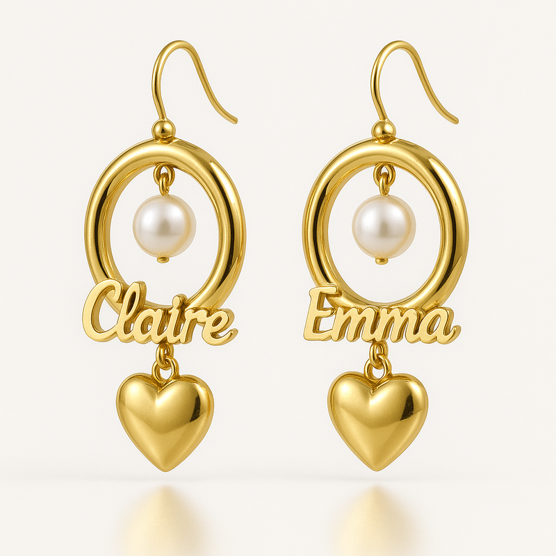 Trendy Personalized Pearl Earrings, Custom Gold Hoop Earrings & Waterproof Stainless Steel Heart Charm Earrings: A B2B Guide to Manufacturing Success