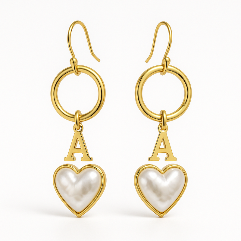 Trendy Custom Pearl Heart Earrings: How Personalized Gold Hoop and Waterproof Stainless Steel Heart Earrings are Shaping the Future of Jewelry Manufacturing