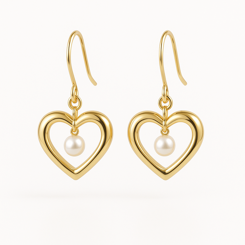 Trendy Dainty Pearl Heart Earrings: Customizable Designs and Durable Waterproof Stainless Steel Charm Earrings for Wholesale Jewelry Brands 8 Trendy Dainty Pearl Heart Earrings: Customizable Designs and Durable Waterproof Stainless Steel Charm Earrings for Wholesale Jewelry Brands