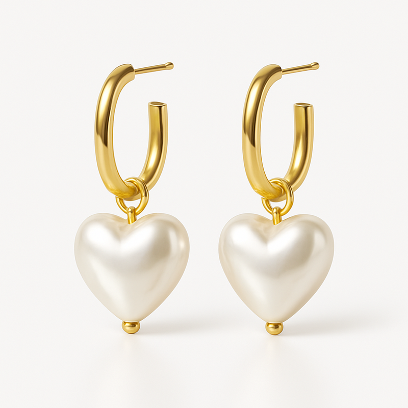 Trendy Personalized Pearl Heart Earrings and Custom Gold Hoop Earrings: The Future of Waterproof Stainless Steel Jewelry Manufacturing 2 Trendy Personalized Pearl Heart Earrings and Custom Gold Hoop Earrings: The Future of Waterproof Stainless Steel Jewelry Manufacturing