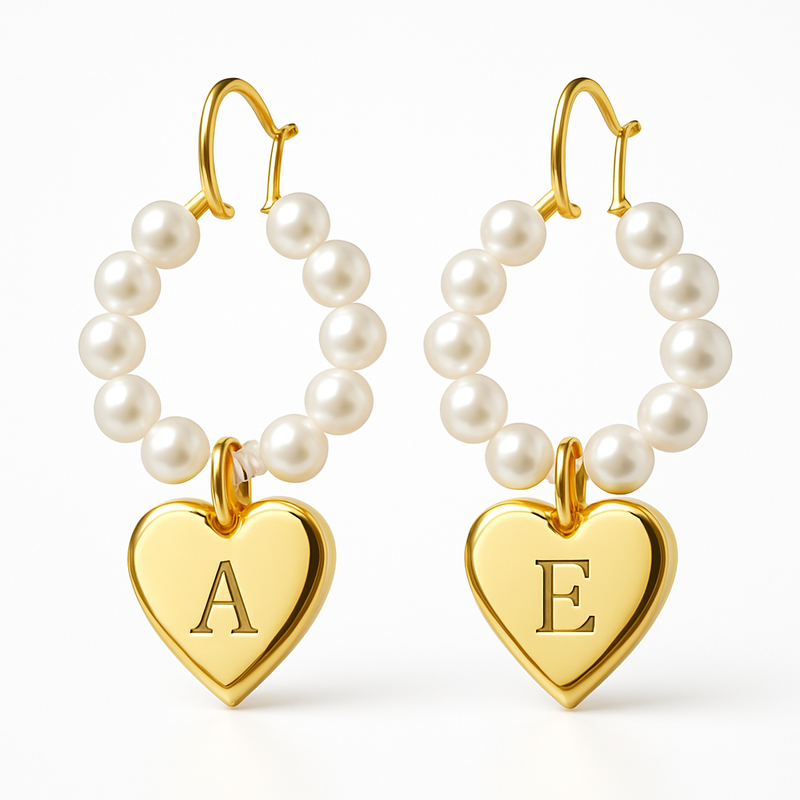 Trendy Personalized Pearl Hoop Earrings: Custom Gold Heart & Waterproof Stainless Steel Hoop Options for Wholesale Jewelry Business Growth Trendy Personalized Pearl Hoop Earrings: Custom Gold Heart & Waterproof Stainless Steel Hoop Options for Wholesale Jewelry Business Growth