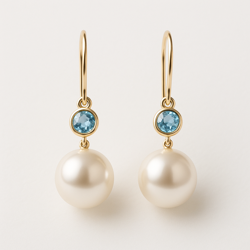 Elegant Minimalist Pearl Earrings with Birthstone Charms: Customization & Wholesale Opportunities for Jewelry Brands