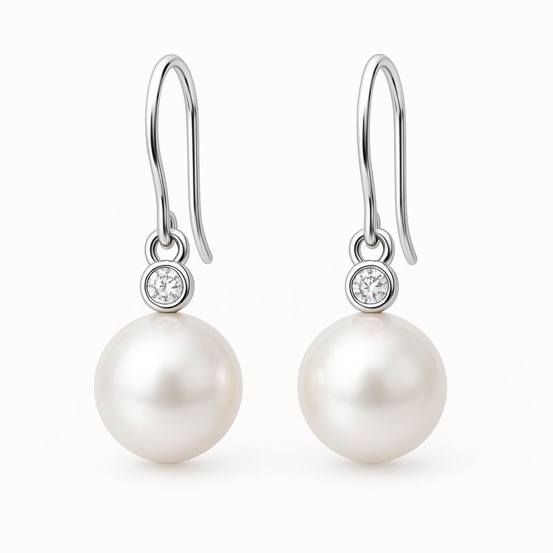 Elegant Minimalist Pearl Earrings & Birthstone Charm Drop Earrings: Custom Jewelry Manufacturing for Meaningful Designs