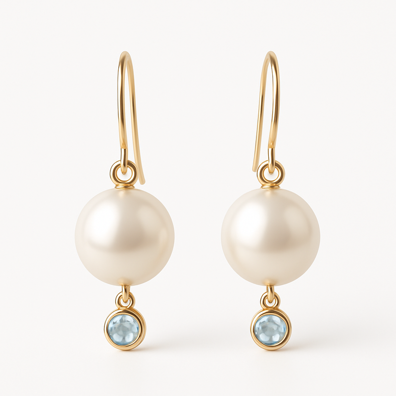 Elegant Minimalist Pearl Earrings: A Business Opportunity for Customization with Birthstone Charm Drop Earrings & Personalized Designs