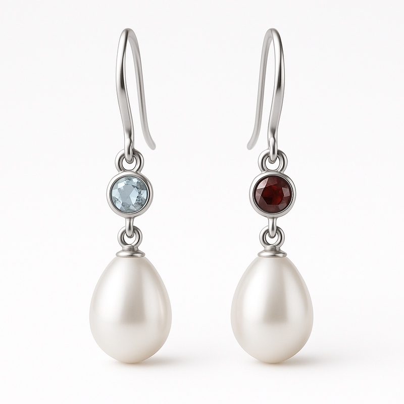 Elegant Minimalist Pearl Earrings: Elevate Your Jewelry Collection with Meaningful Birthstone Charm and Pearl Drop Designs