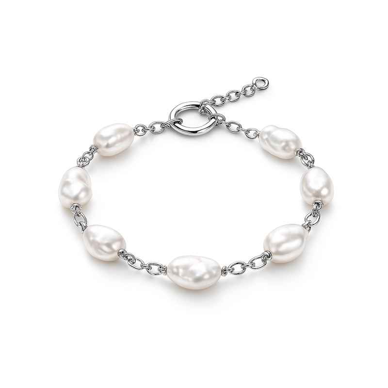 Dainty Baroque Pearl Bracelet Adjustable Stainless Steel Toggle Closure 1 Dainty Baroque Pearl Bracelet Adjustable Stainless Steel Toggle Closure