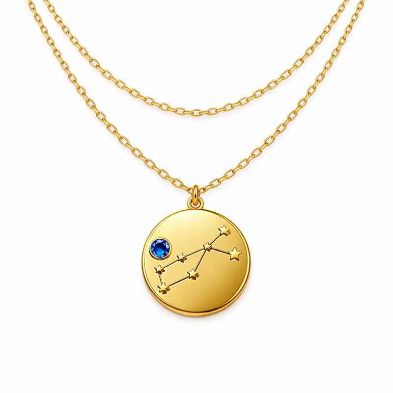 custom zodiac birthstone pendant necklace gold plated stainless steel layering necklace colored birthstone zodiac constellation pendant 1 custom zodiac birthstone pendant necklace gold plated stainless steel layering necklace colored birthstone zodiac constellation pendant
