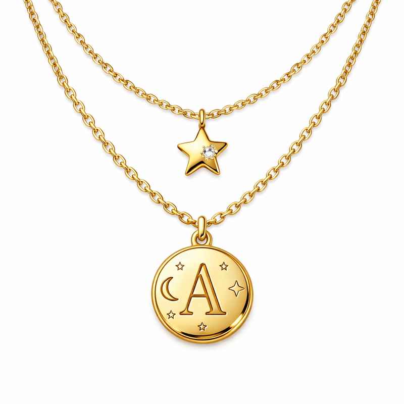 waterproof 18k gold plated initial letter necklace stainless steel star charm layering necklace exquisite gold plated initial charm necklace 1 waterproof 18k gold plated initial letter necklace stainless steel star charm layering necklace exquisite gold plated initial charm necklace