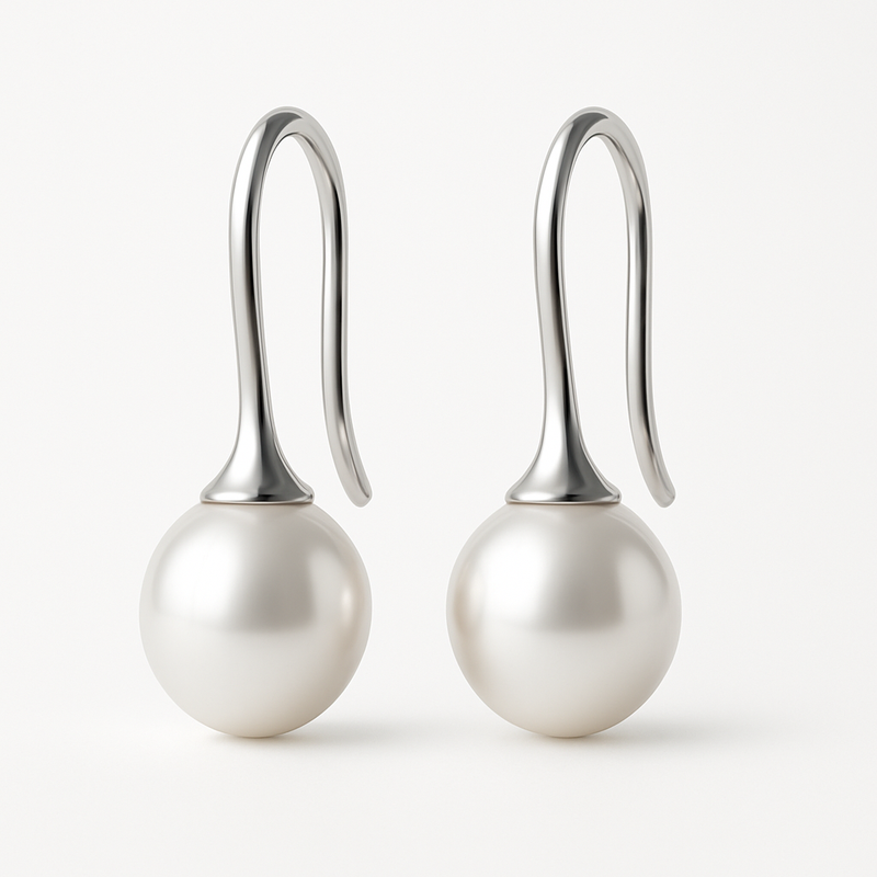 Elegant Minimalist Pearl Earrings: The Trendy Birthstone Charm Drop Earrings for Your Custom Jewelry Collection