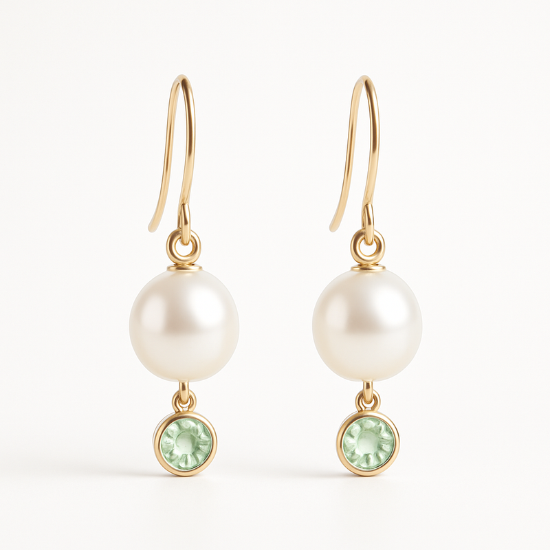 Elegant Minimalist Pearl Earrings: Discover the Trendy Appeal of Birthstone Charm Drop Earrings for Meaningful Jewelry Customization