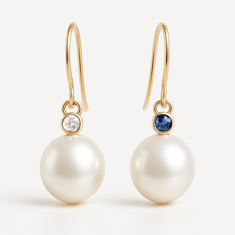Elegant Minimalist Pearl Earrings with Birthstone Charms: Customizable Designs for Wholesale Success in 2025