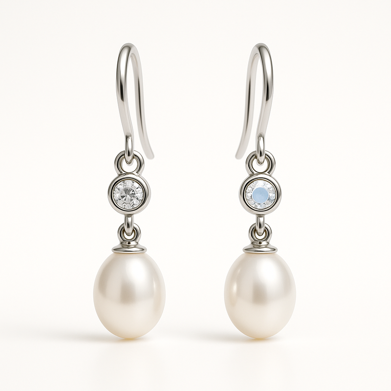 Elegant Minimalist Pearl Earrings: Customization Opportunities with Meaningful Birthstone Charm Earrings and Pearl Drop Earrings with Birthstone for Wholesale Manufacturers