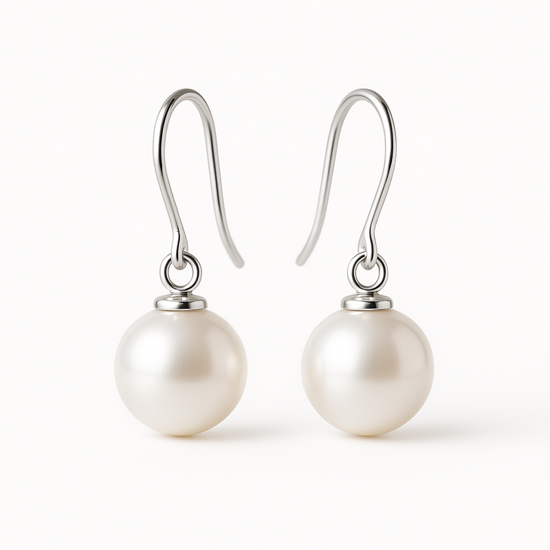 Elegant Minimalist Pearl Earrings and Meaningful Birthstone Charm Drop Earrings for Custom Jewelry Manufacturing